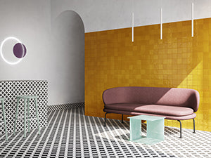 REBEL AMBER YELLOW GLOSS 100X100MM