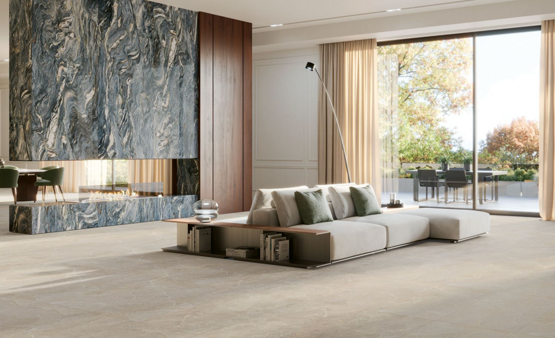 TERRINA OCHRE GLAZED PORCELAIN 600X600MM