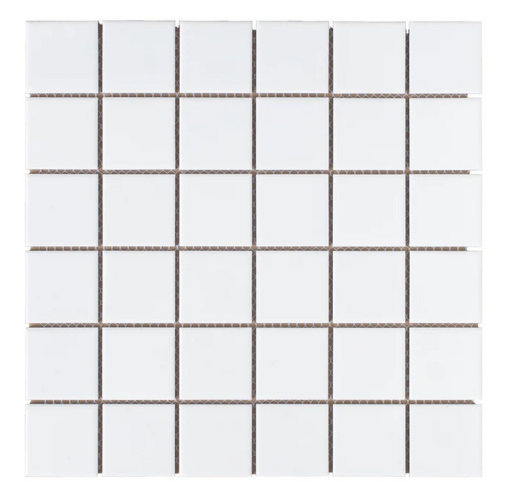 MATRIX 48MM SQUARE WHITE MOSAIC 306X306X6MM