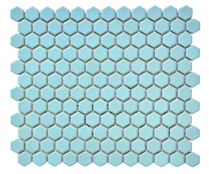 MATRIX HEXAGON DUCK EGG MOSAIC