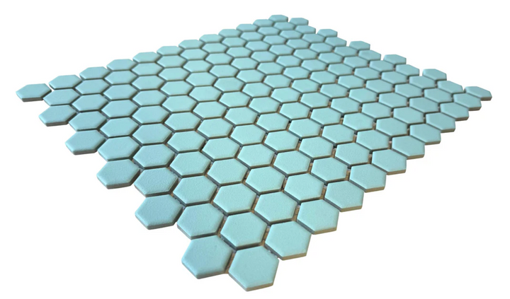 MATRIX HEXAGON DUCK EGG MOSAIC