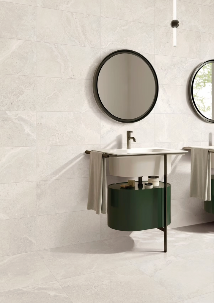 TRAVERTINE ROYALE BIANCO PORCELAIN TILE