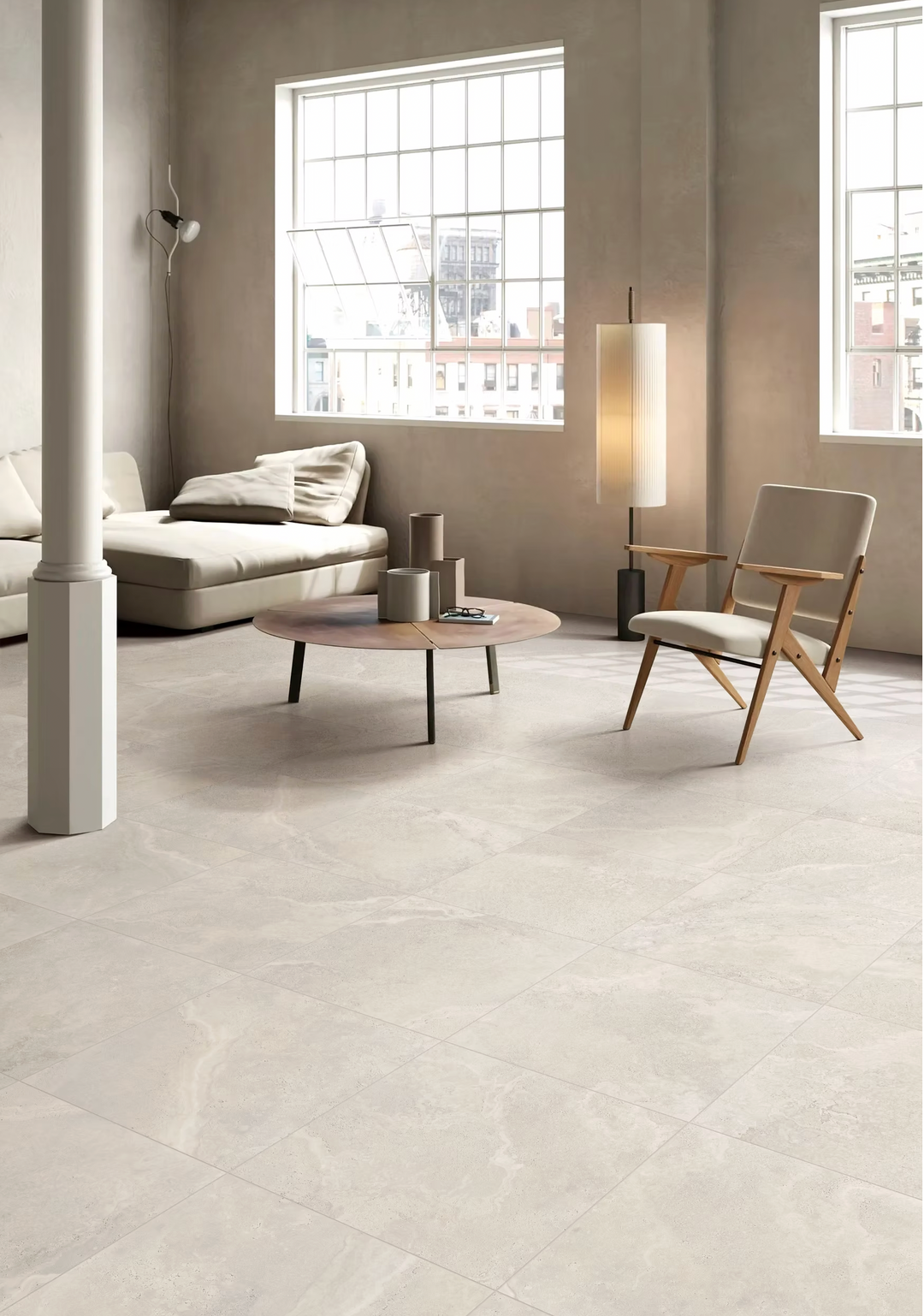TRAVERTINE ROYALE BIANCO PORCELAIN TILE