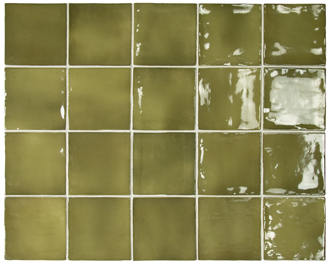 MARLOWE OLIVE GLOSS WALL TILE 100X100MM