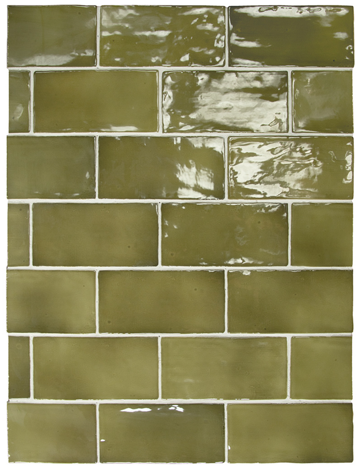 MARLOWE OLIVE GLOSS WALL TILE 150x75MM