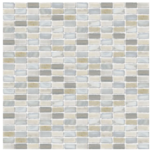 BOHEME WHITE GLASS & SLATE MOSAIC