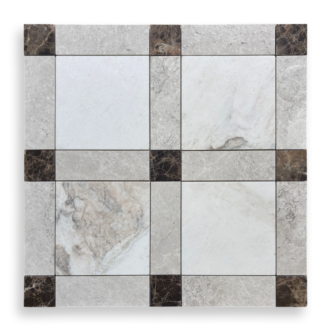 GINGHAM BABYLON, TUNDRA GREY AND EMPERADOR HONED
