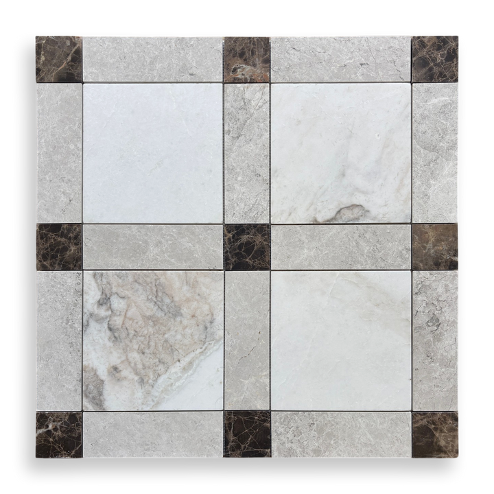 GINGHAM BABYLON, TUNDRA GREY AND EMPERADOR HONED