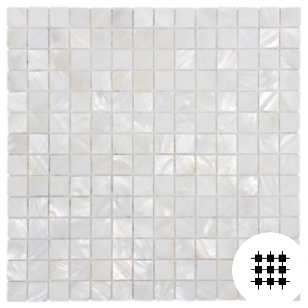 MOTHER OF PEARL MOSAIC BIANCA SQUARE