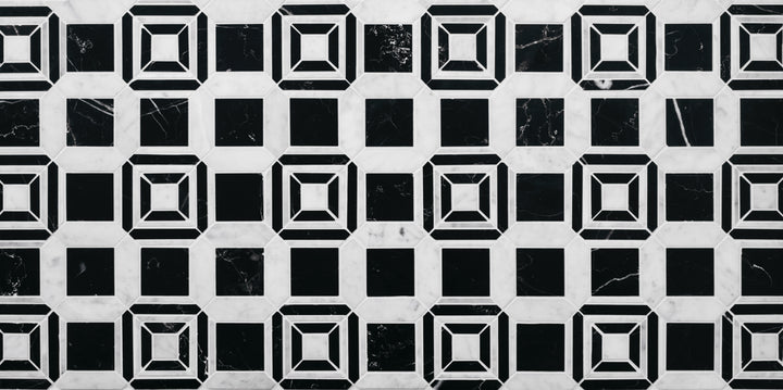 LABYRINTH CHANNEL CARRARA AND NERO MARBLE by Steve Cordony