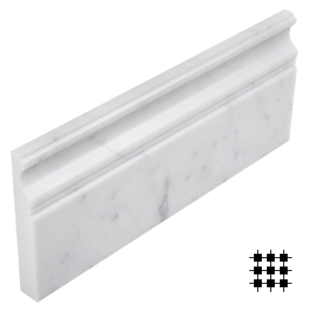 CARRARA C HONED SKIRTING TILE